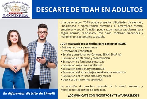 Evaluación de TDAH en Lima en Lince (Lima 14) (Distrito)