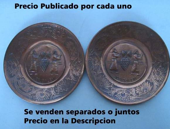 Platos Decorativos Traidos De Israel En Latón en Lagunillas (Municipio)