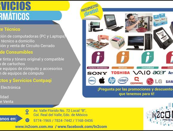 consumibles de computadora y soporte tecnico