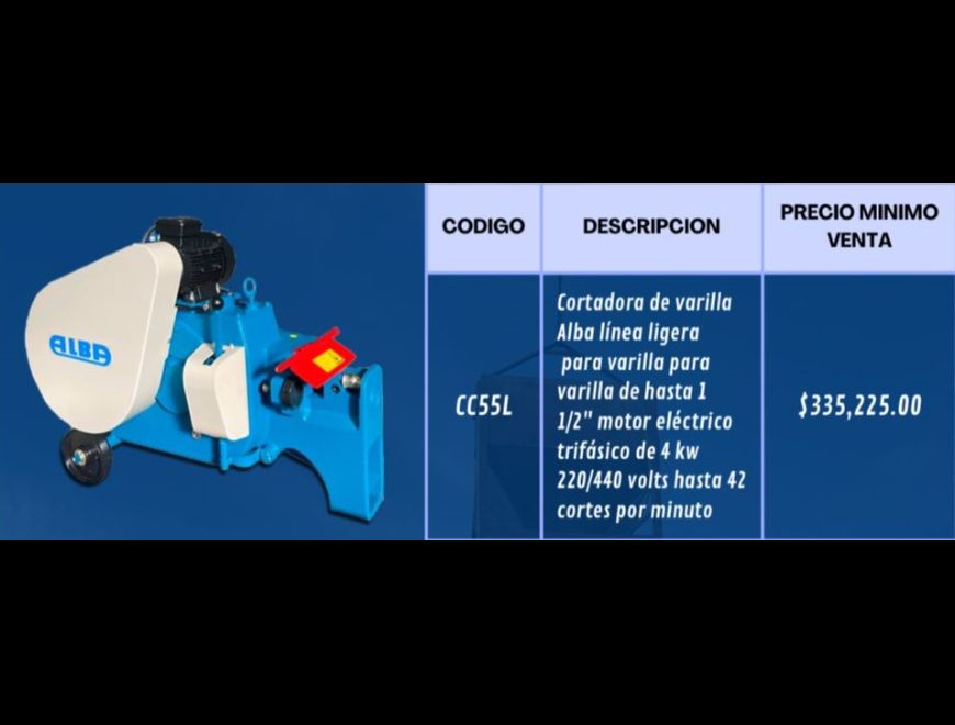 CORTADORAS DE VARILLA "ALBA" AL MEJOR PRECIO!