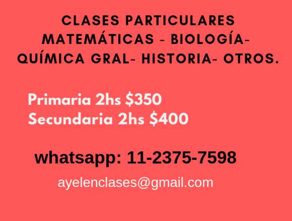 Clases para primaria y secundaria Matemáticas en Buenos Aires (Localidad)