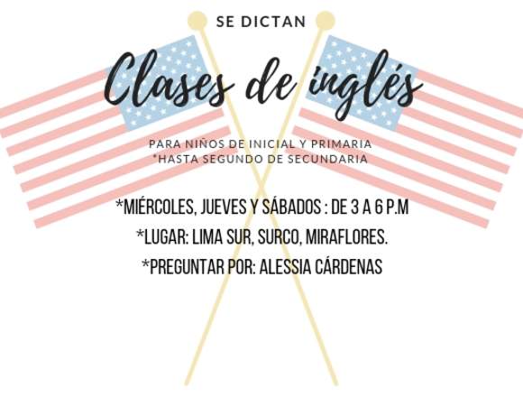 Clases de Inglés particulares. en Villa el Salvador (Lima 42) (Distrito)