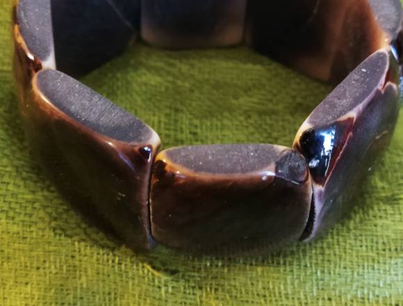 5 pulseras de TAGUA artesanía de Ecuador
