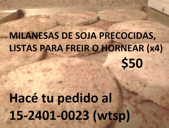 Milanesas de soja caseras (pack x4) en Lago Buenos Aires (Localidad)