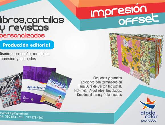 Diseño e impresión de libros, revistas y cartillas en Bogotá, D.C. (Municipio)