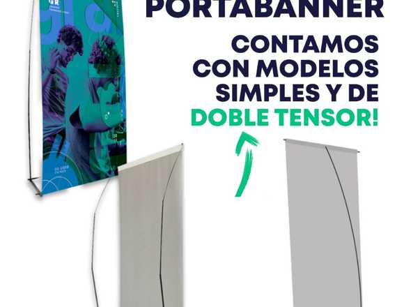 banner con porta banner doble tensor en San Miguel (Localidad)