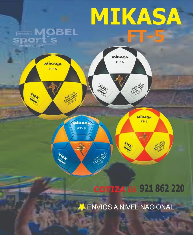 PELOTA PARA FÚTBOL / MIKASA FT-5/ CUERO FIFA #5 / mobel sports en Arequipa (Distrito)
