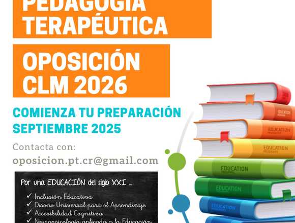 Oposición Pedagogía Terapéutica CLM 2026