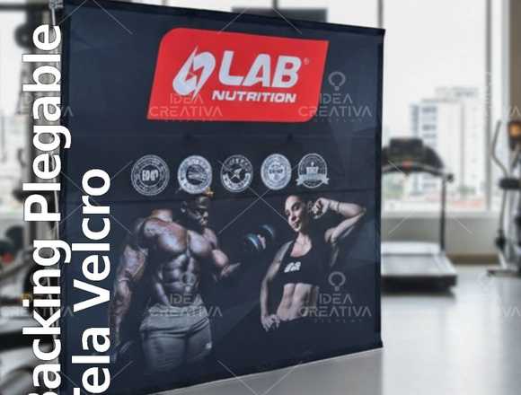 Backing Plegable de Tela Velcro - Armado Express en Lima (Lima 1) (Distrito)