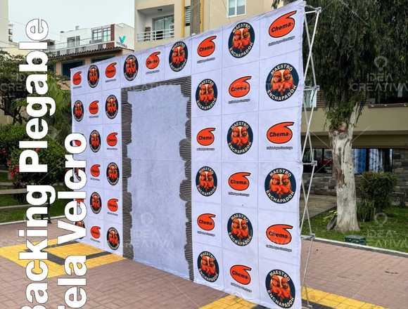 Backing Plegable de Tela Velcro Montaje Express en Lima (Lima 1) (Distrito)