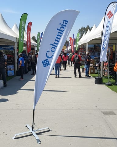 Banderola publicitaria gota nacional para eventos y promociones en Lima (Lima 1) (Distrito)