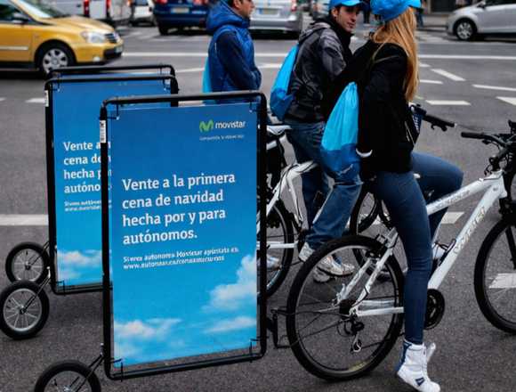 Bicicleta Publicitaria Doble Cara para Activacion en Lima (Lima 1) (Distrito)