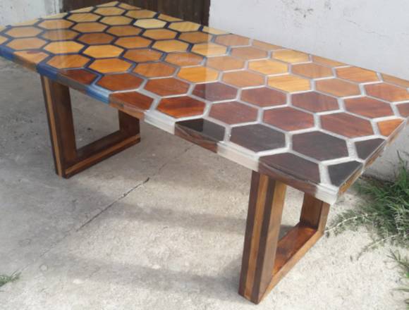 Mesa resina y madera!!!!!!!!!!!!!!!!!!!!!!!!!!!!!! en Las Piedras (Localidad)