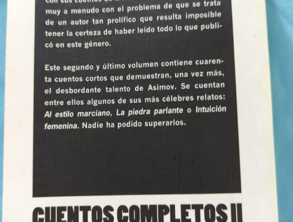 CUENTOS COMPLETOS II ISAAC ASIMOV en Santiago de Cali (Municipio)