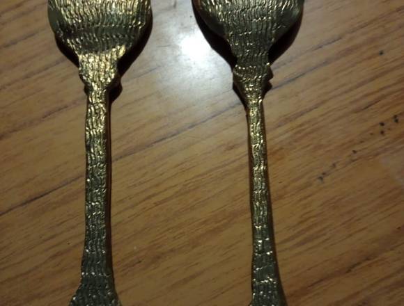 JUEGO CUCHARA Y TENEDOR DE BCE MACIZO P/COLGAR