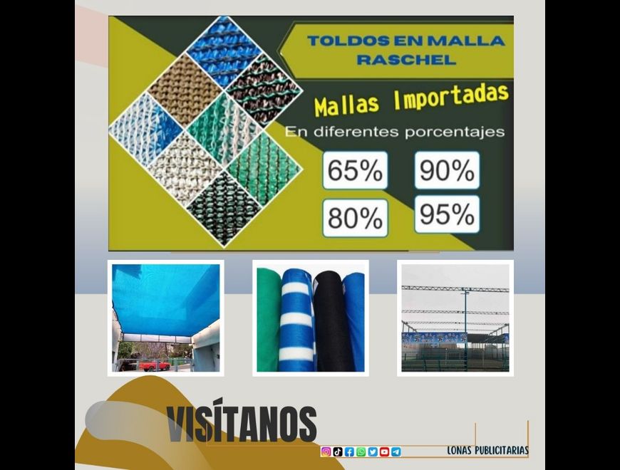 toldos y cobertores con malla raschell