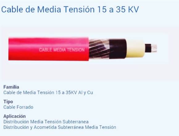 CABLE XLP PARA 25KV 1/0 y 3/0 en Aluminio en Álvaro Obregón (Municipio)