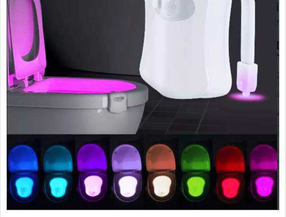 Luz Led Inodoro 8 Colores Rgb Baño