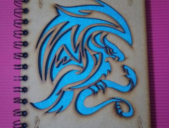 Libretas con pasta de madera