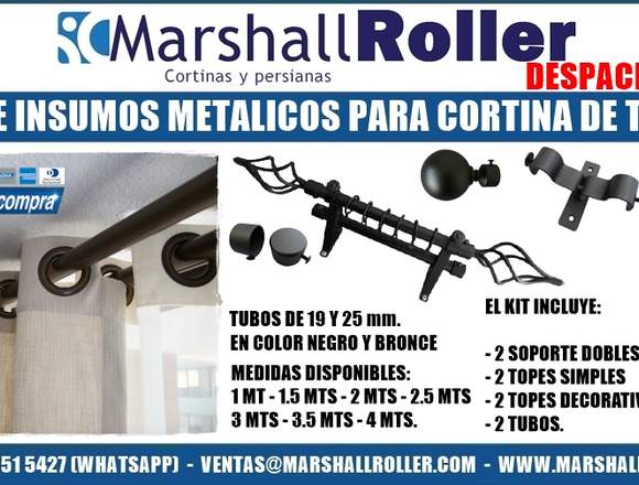 KIT DE INSUMOS METALICOS PARA CORTINA DE TELA en Santiago (Comuna)