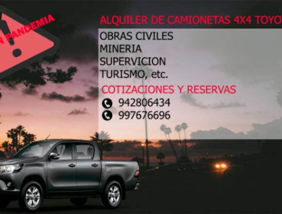 ALQUILER DE CAMIONETAS en Santiago de Surco (Lima 33) (Distrito)