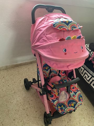 Sillita de paseo Tuc Tuc rosa con bolso y saco en Málaga (Municipio)