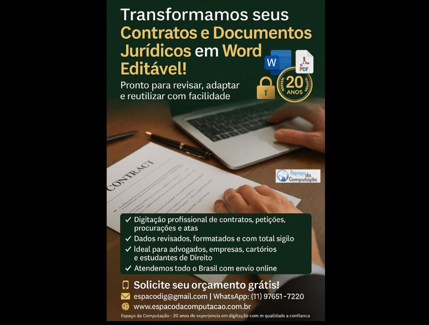 Digitação de Contratos e Documentos Jurídicos