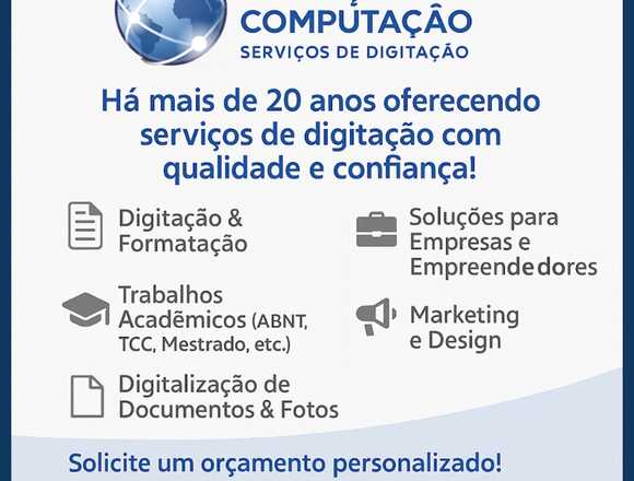 Serviços de Digitação Profissional em São Paulo (Municipio)