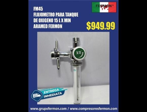FLUJOMETRO PARA TANQUE DE OXIGENO 15L X MIN en Nicolás Romero (Municipio)