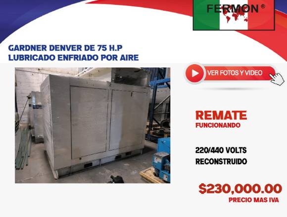 GARDNER DENVER 75 HP LUBRICADO ENFRIADO POR AIRE