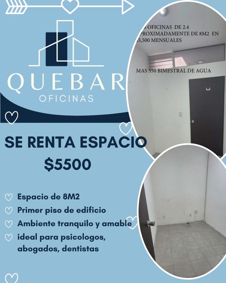 Espacio en renta sobre Av. Eugenia 8 m2 en Benito Juárez (Municipio)