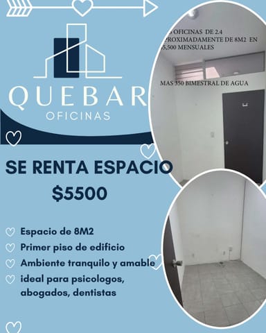 Espacio en renta sobre Av. Eugenia 8 m2 en Benito Juárez (Municipio)