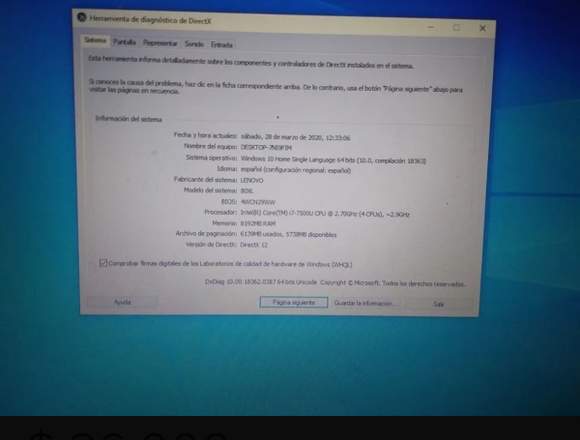 lenovo ideapad 320 15ikb (PRECIO NO NEGOCIABLE)