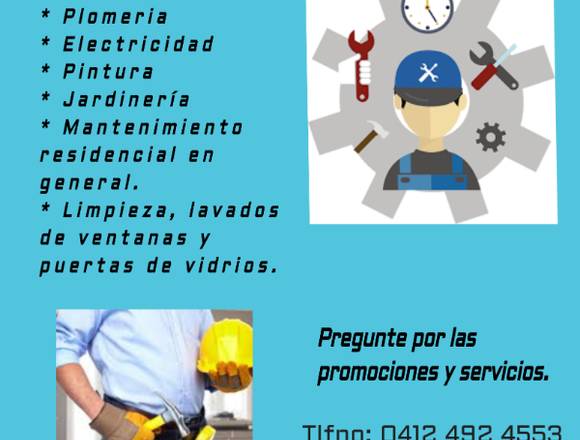 Servicios de mantenimiento residencial en Plaza (Municipio)