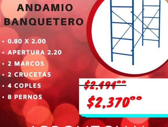 Andamio Banquetero de 0.80x2.00 mts. Promociones
