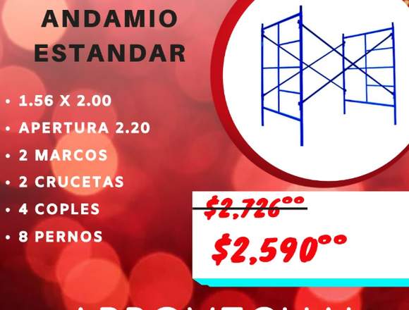Andamio Estándar 1.56x2.00 mts. Súper descuento en Álvaro Obregón (Municipio)