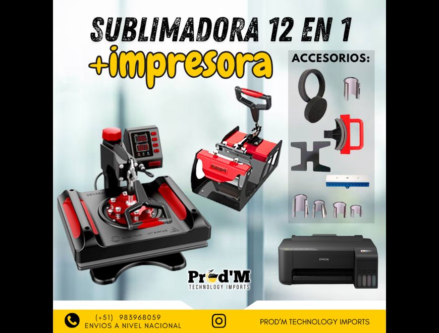 SUBLIMADORA 12 EN 1-PERSONALIZA -PROD'M en Callao (Callao 1) (Distrito)