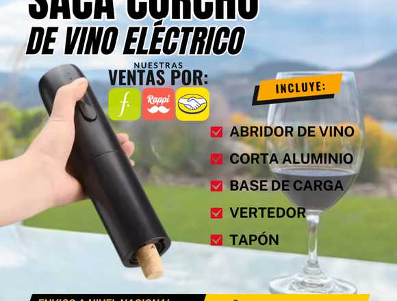 Abridor de vino carga inalámbrica||(PROD'M)|| en Callao (Callao 1) (Distrito)