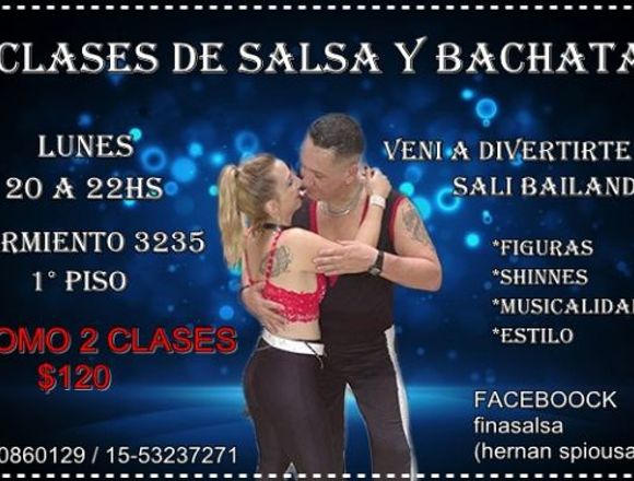 CLASES DE SALSA Y BACHATA en Lago Buenos Aires (Localidad)