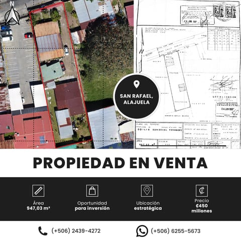 LOTE SAN RAFAEL ALAJUELA (947 m²) en Alajuela (Cantón)