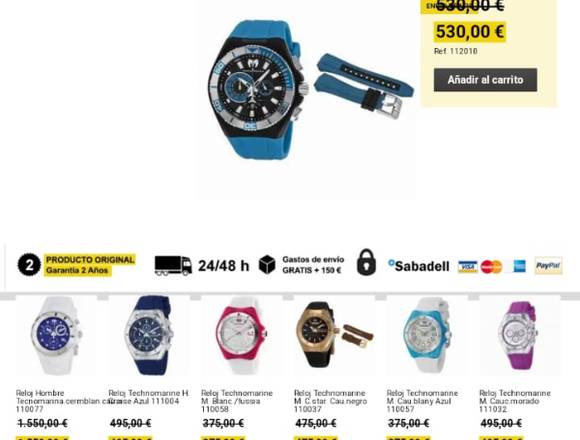 Vendo Reloj Technomarine H en Jamundí (Municipio)
