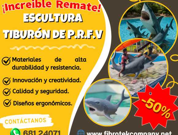 ESPECTACULAR ESCULTURA DE TIBURÓN DE P.R.F.V. en El Alto (Localidad)