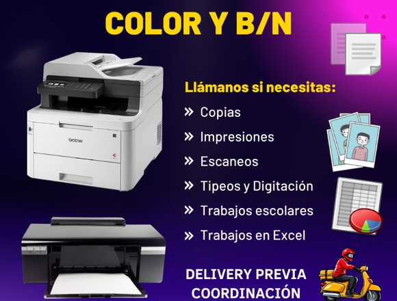 Copias e Impresoras a Color / Blanco y negro