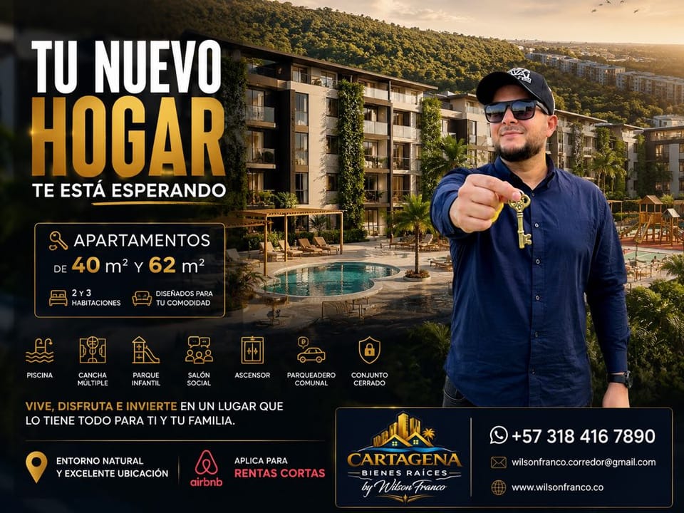 Apartamentos En Venta, Zona Norte, Cerca Baia Kristal, Cartagena en Cartagena (Municipio)
