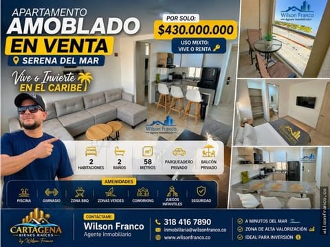 Apartamento Amoblado en Venta, CAPRIELLA, Serena Del Mar, Cartagena