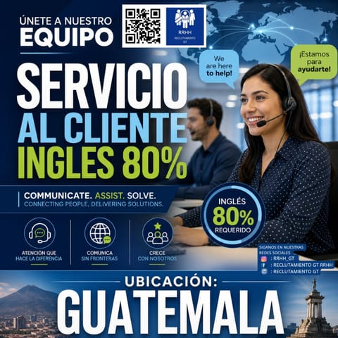SERVICIO AL CLIENTE CALL CENTER INGLES en Villa Nueva (Municipio)