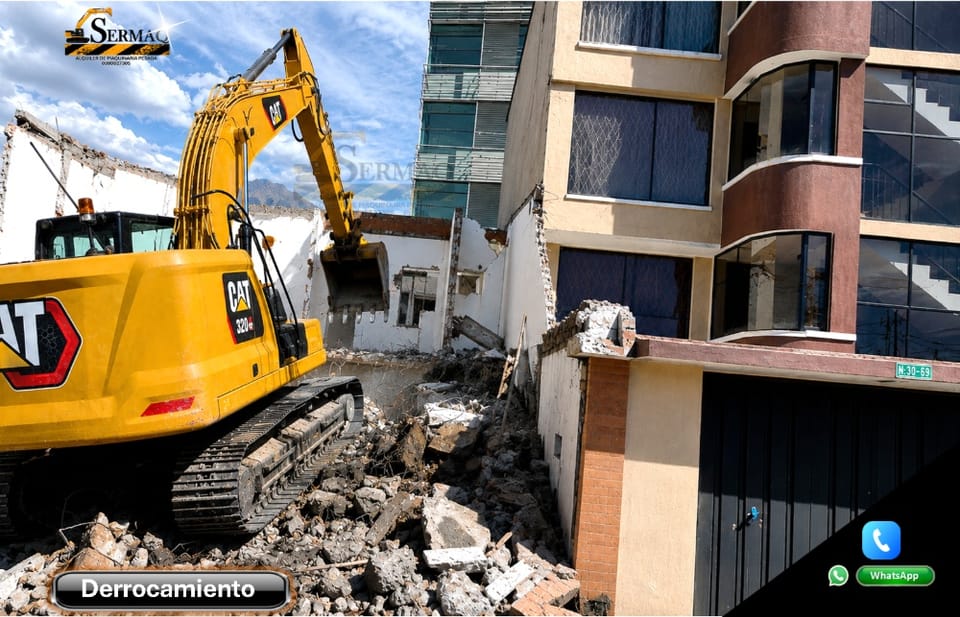 Alquiler de Excavadora, Derrocamientos, Demolición, Desbanques, Plint