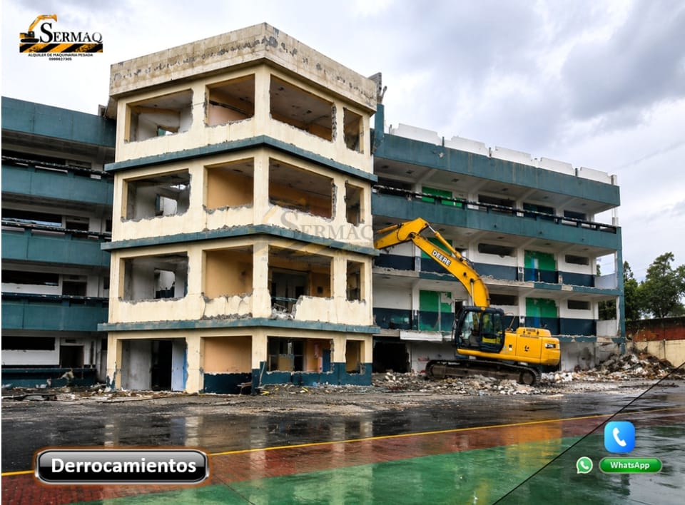 Alquiler de excavadora, derrocamientos, demolición plataformas en Quito (Cantón)