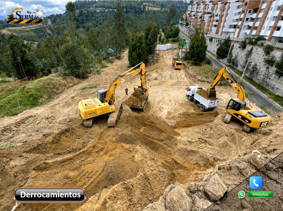 Alquiler de excavadora, Derrocamientos, Demolición, Desbanques. en Quito (Cantón)