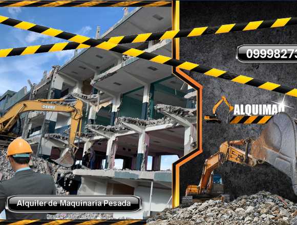 Alquiler de Excavadora, Demolición, en La Concordia (Cantón)